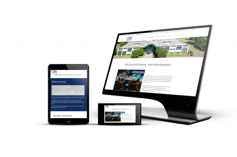Webdesign, SEO & Fotografie für CDA GmbH Microfunctional